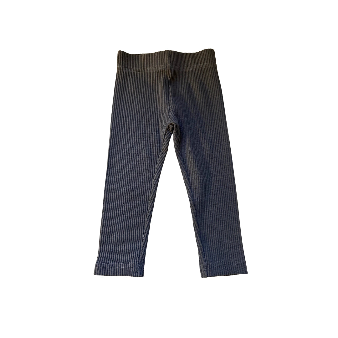 Geribbelde legging - Marineblauw
