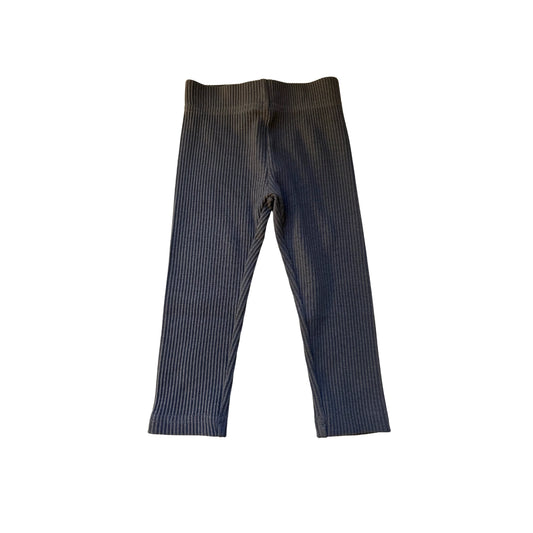 Geribbelde legging - Marineblauw